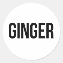 Ginger Round Sticker