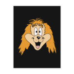 Ginger Shaggy Dog. Cartoon Art Dog Face. Custom postcards