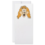 Ginger Shaggy Dog. Cartoon Art Dog Face. Custom rack cards