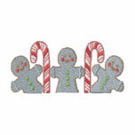Gingerbread and Canes embroidered shirts