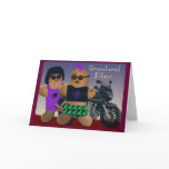 Gingerbread bikers greeting cards