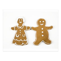 Gingerbread Boy & Girl Postcards