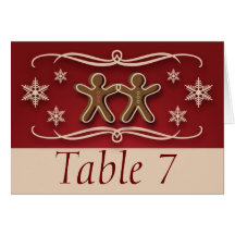 Gingerbread Christmas Table Place Cards