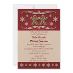 Gingerbread Christmas Wedding Invitation