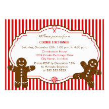 Gingerbread Cookie Exchange Party Invitation