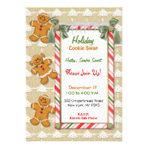 Gingerbread Cookie Swap Invitation