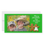 Gingerbread Cookies Couple Photo Card Template photo cards