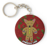 Gingerbread Corgi Christmas keychains