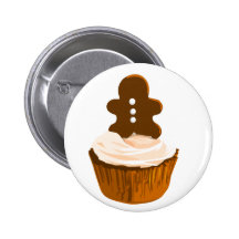 gingerbread cupcake button