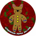 Gingerbread French Bulldog Christmas Ornament photo sculptures