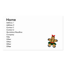 Gingerbread girl business cards