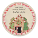 Gingerbread House Food Gift Sticker