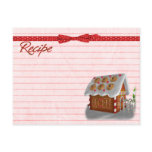 Gingerbread house recipe card postcard