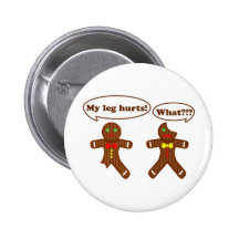 Gingerbread Humour Pinback Button