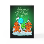 GINGERBREAD KIDS AND LOLLIPOPS by SHARON SHARPE Greeting Cards