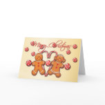 GINGERBREAD KIDS by SHARON SHARPE Greeting Card