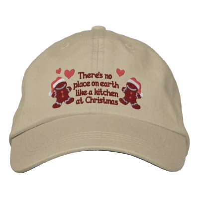 Gingerbread Kitchen Embroidered Baseball Cap by Embroidery4U