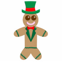 Gingerbread Man 2" by 3" Acrylic Cut Outs