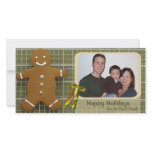 Gingerbread Man And Ribbon Photo Holiday Card photo cards