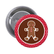 Gingerbread Man Button