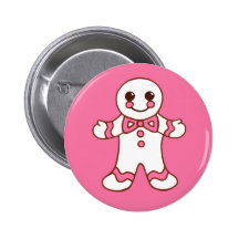 Gingerbread Man Button