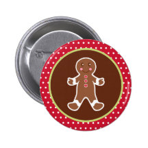 Gingerbread Man Button