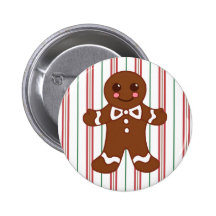 Gingerbread Man Button