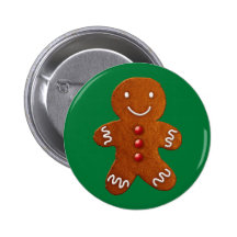 Gingerbread Man Button