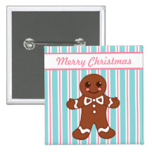 Gingerbread Man Button