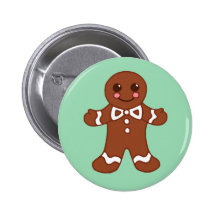 Gingerbread Man Button