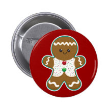 Gingerbread Man Buttons