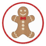 Gingerbread Man Cookie Holiday Stickers