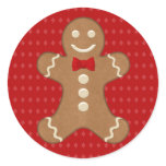 Gingerbread Man Cookie Holiday Stickers