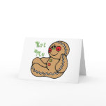 GingerBread Man Eat Me Funny Christmas cards
