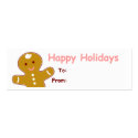 Gingerbread Man Gift Tags business cards