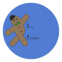 Gingerbread Man Gift Tags stickers