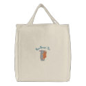 Gingerbread Man Hanging on Towel, Just Hangin' Out embroidered bags