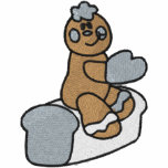 gingerbread man on bread embroidered shirts