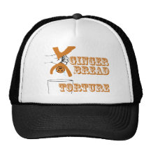 Gingerbread Man Torture Bizarre Humour Mesh Hat
