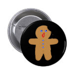Gingerbread Man with Bite Halloween Crossover Button