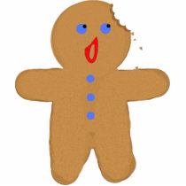 Gingerbread Man with Bite Halloween Crossover Photo Cut Out