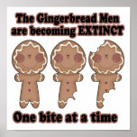 gingerbread men becoming extinct posters