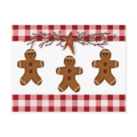 Gingerbread Men Recipe Card postcards