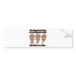 gingerbread men stealing insanity bumper stickers