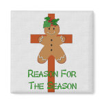 Gingerbread On A Cross Refrigerator Magnet