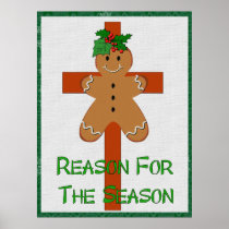 Gingerbread On A Cross Posters