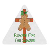 Gingerbread On A Cross Stickers