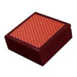 Gingerbread on Red Keepsake Box