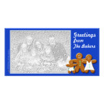 Gingerbread Photo Card  Template (Trad 3 boy blue) photo cards