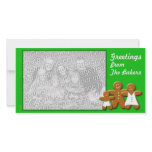 Gingerbread Photo Card  Template (Trad. Trio boy) photo cards